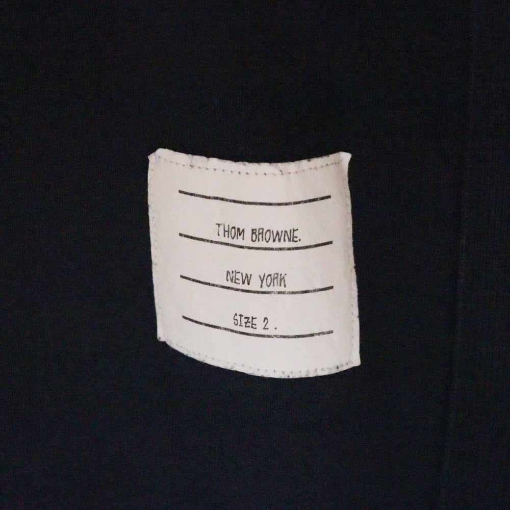 THOM BROWNE(トムブラウン) 4Bar Classic Sweatshirt クルーネックスウェットトレーナー ネイビー MJT021H-00535461