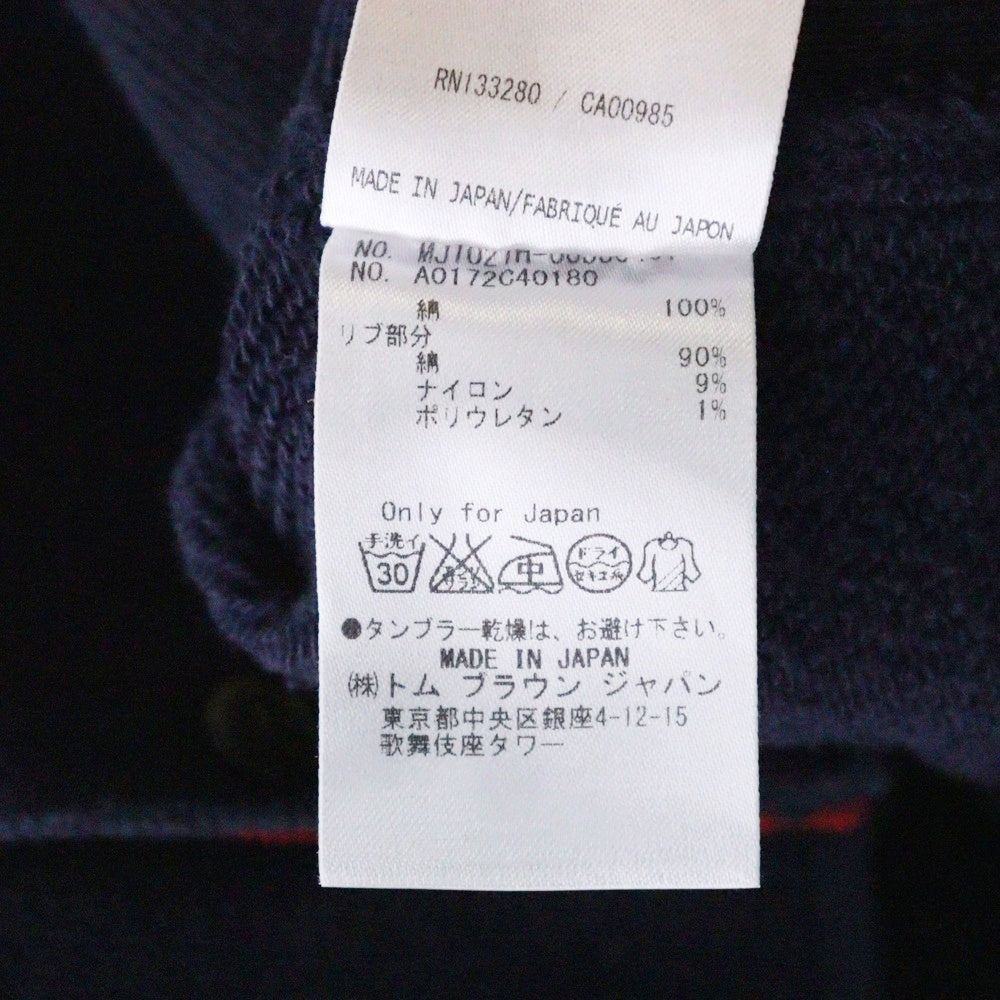 THOM BROWNE(トムブラウン) 4Bar Classic Sweatshirt クルーネックスウェットトレーナー ネイビー MJT021H-00535461