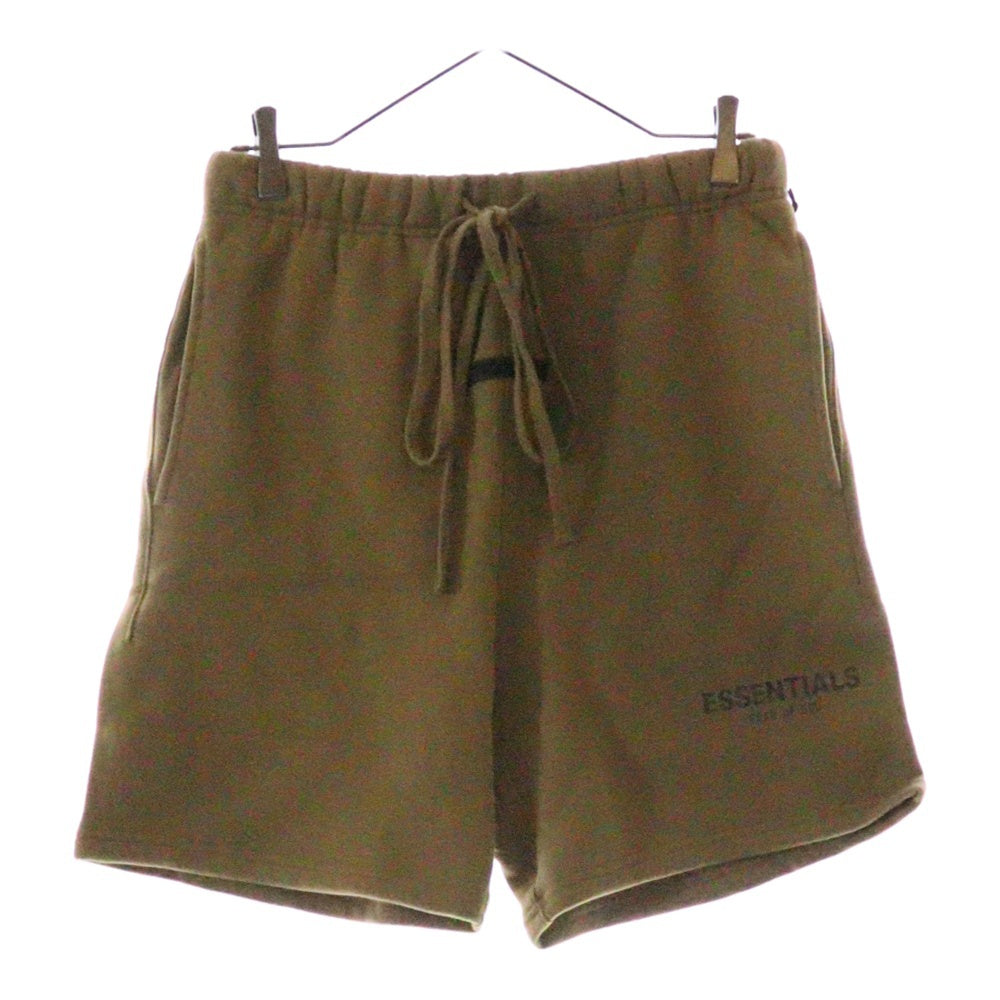FEAR OF GOD ESSENTIALS(フィアオブゴッド エッセンシャルズ) SHORT PANTS リフレクターロゴ スウェットハーフパンツ ショーツ マスタード