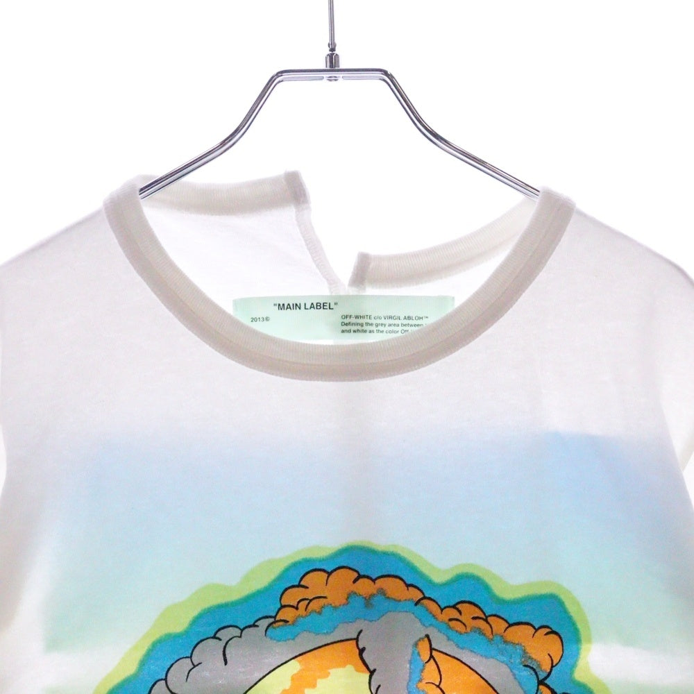 OFF-WHITE(オフホワイト) 18SS Give Peace A Chance Spliced T-Shirt 半袖Tシャツ ホワイト OMAA032S18185075
