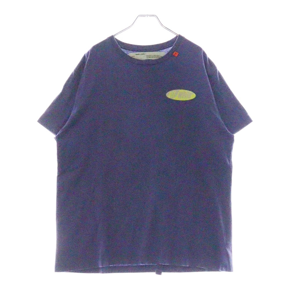 OFF-WHITE(オフホワイト) 19SS Split Logo T-Shirt 半袖Tシャツ ブルー OMAA038S19185006