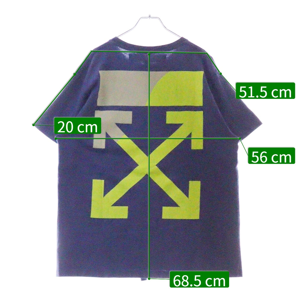 OFF-WHITE(オフホワイト) 19SS Split Logo T-Shirt 半袖Tシャツ ブルー OMAA038S19185006
