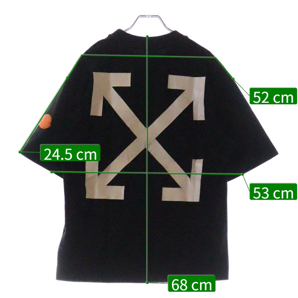 MONCLER(モンクレール) 17SS ×OFF WHITE MAGLIA GIROCOLLO T-SHIRT オフホワイト 半袖Tシャツ ブラック C109H8001350 83152
