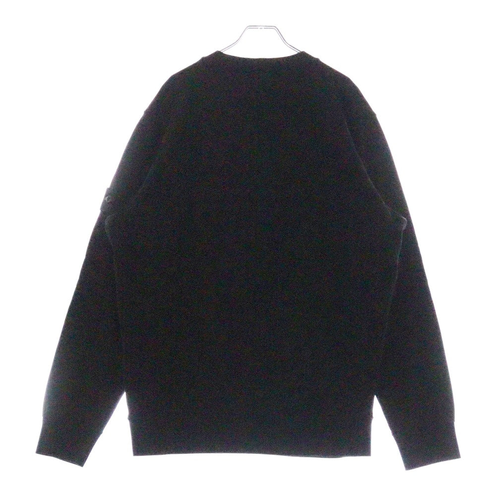 STONE ISLAND(ストーンアイランド) Garmentdyed Sweatshirt ロゴワッペン クルーネックスウェットトレーナー ブラック 761563051