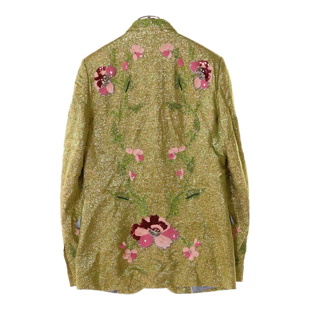 GUCCI(グッチ) Spangle Tailored Jacket スパンコール装飾 2B テーラードジャケット イエロー 492733 Z403H