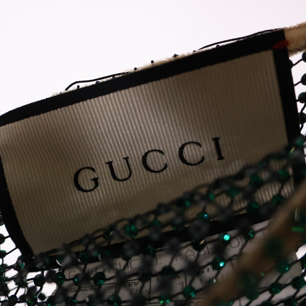 GUCCI(グッチ) Spangle Leggings スパンコール装飾 シースルーレギンスパンツ グリーン 492725 ZJE51