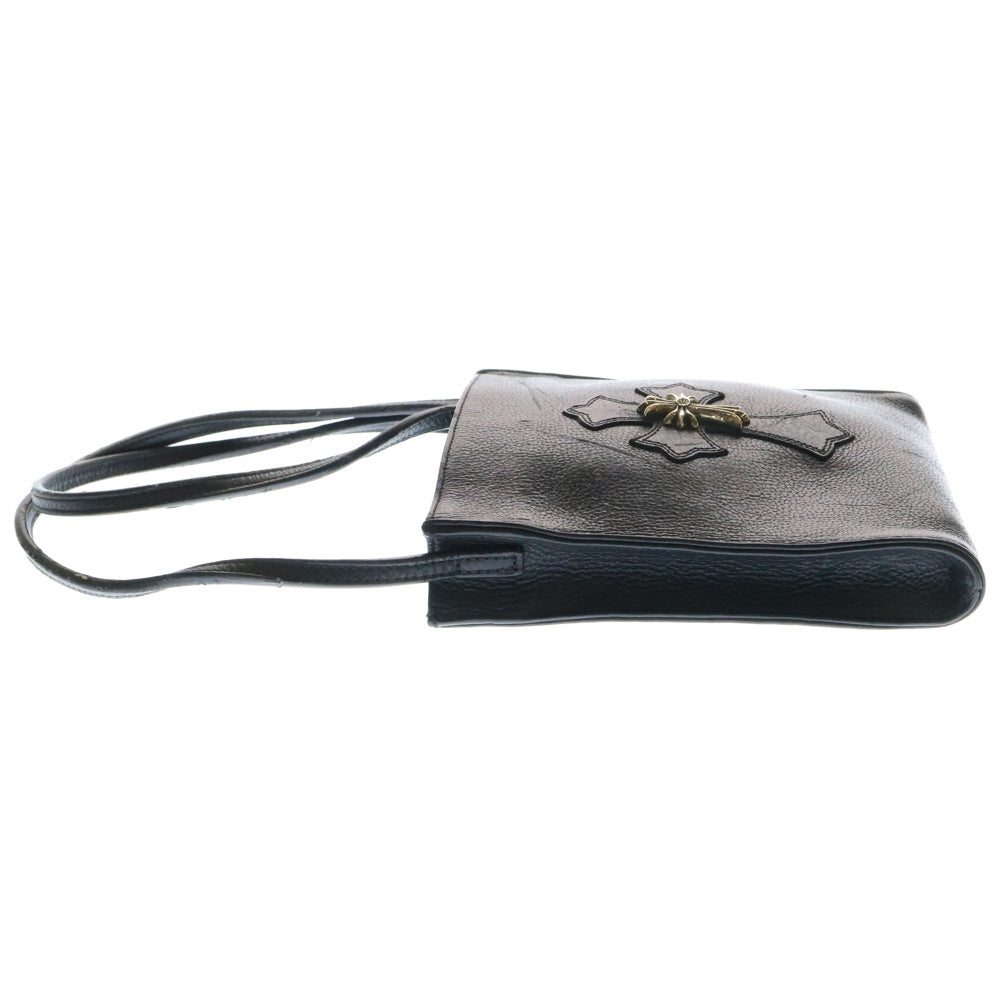 CHROME HEARTS(クロムハーツ) SQ PKT CH CROSS スクエアポケットCHクロス スモールCHクロス付きレザーショルダーバッグ