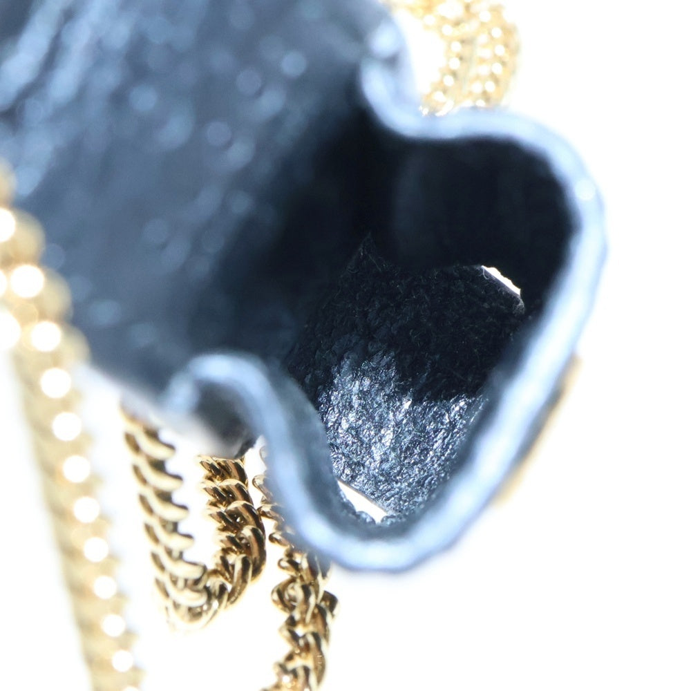 GUCCI(グッチ) Chain Rip Stick Case レザーリップスティックケース ブラック レディース 615998
