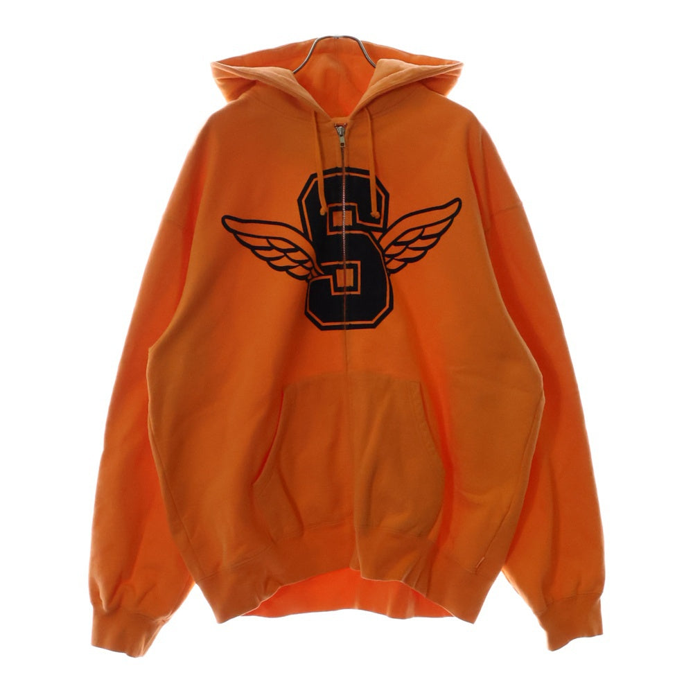 SUPREME(シュプリーム) 25SS Wings Zip Hooded Sweatshirt ウィングス ジップアップスウェットパーカー フーディー オレンジ