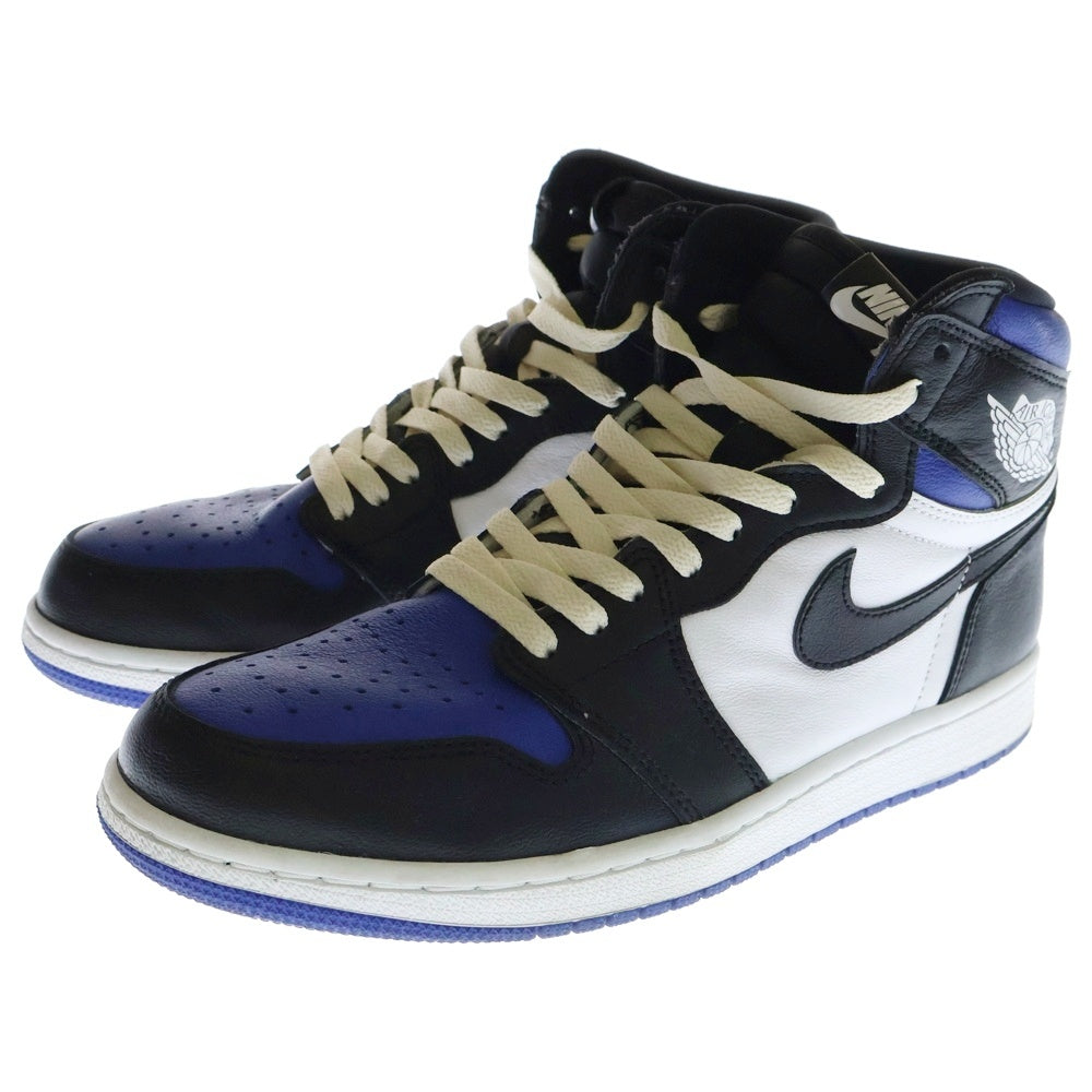 NIKE(ナイキ) AIR JORDAN1 RETRO HIGH OG ROYAL TOE エアジョーダン1 ロイヤルトゥ ハイカットスニーカー ホワイト/ブルー US9.5/27.5cm 555088-041