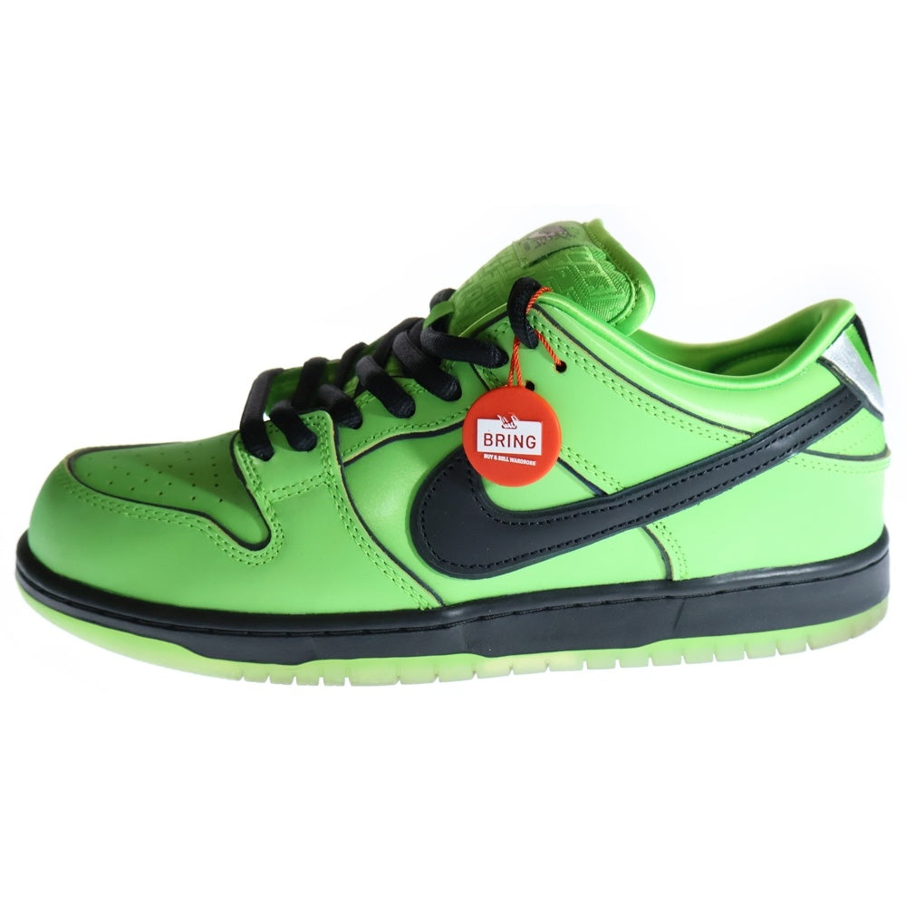 NIKE SB(ナイキエスビー) ×THE POWERPUFF GIRLS BUTTERCUP DUNK LOW ダンクロー パワーパフガールズ ローカットスニーカー シューズ グリーン/ブラック US10/28.0cm FZ8319-300