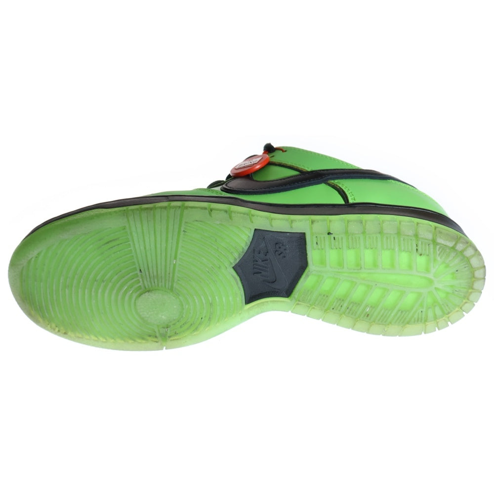 NIKE SB(ナイキエスビー) ×THE POWERPUFF GIRLS BUTTERCUP DUNK LOW ダンクロー パワーパフガールズ ローカットスニーカー シューズ グリーン/ブラック US10/28.0cm FZ8319-300