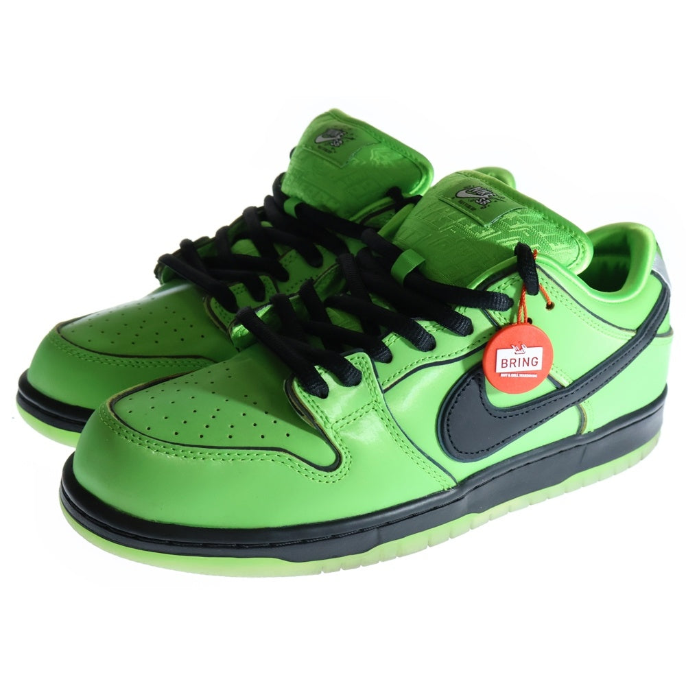NIKE SB(ナイキエスビー) ×THE POWERPUFF GIRLS BUTTERCUP DUNK LOW ダンクロー パワーパフガールズ ローカットスニーカー シューズ グリーン/ブラック US10/28.0cm FZ8319-300
