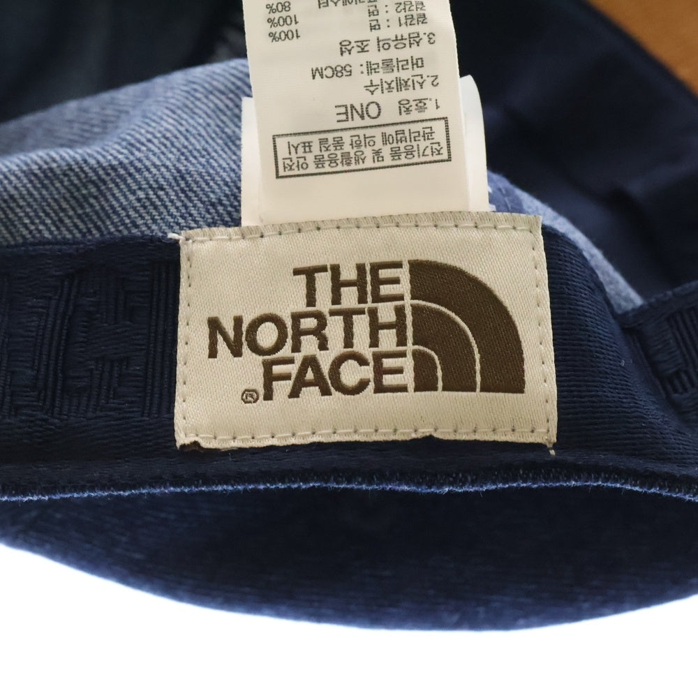 THE NORTH FACE(ザノースフェイス) COTTON BALL CAP DENIM ロゴ刺繍 デニムキャップ 帽子 インディゴ NE3CQ50M