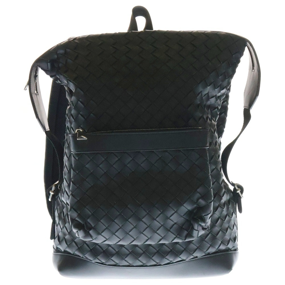 BOTTEGA VENETA(ボッテガヴェネタ) イントレチャート レザーバックパック リュックサック ブラック 653118