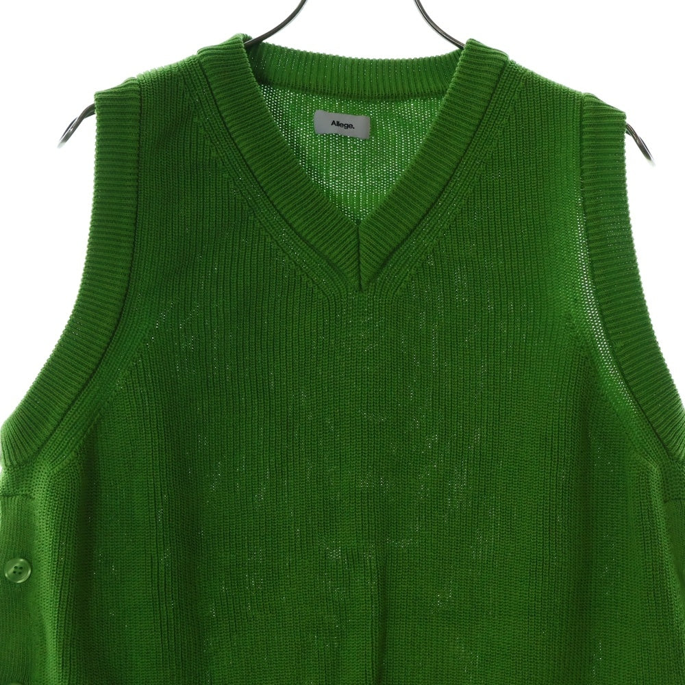 Allege.(アレッジ) Argyle Knit Vest アーガイルニットベスト グリーン AL22S-KN01