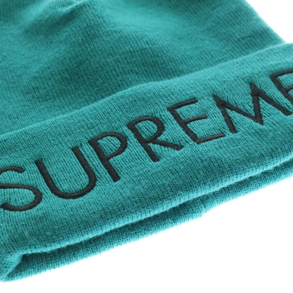 SUPREME(シュプリーム) 22AW Capital Beanie ロゴ刺繍 ニットビーニー ニット帽 帽子 グリーン