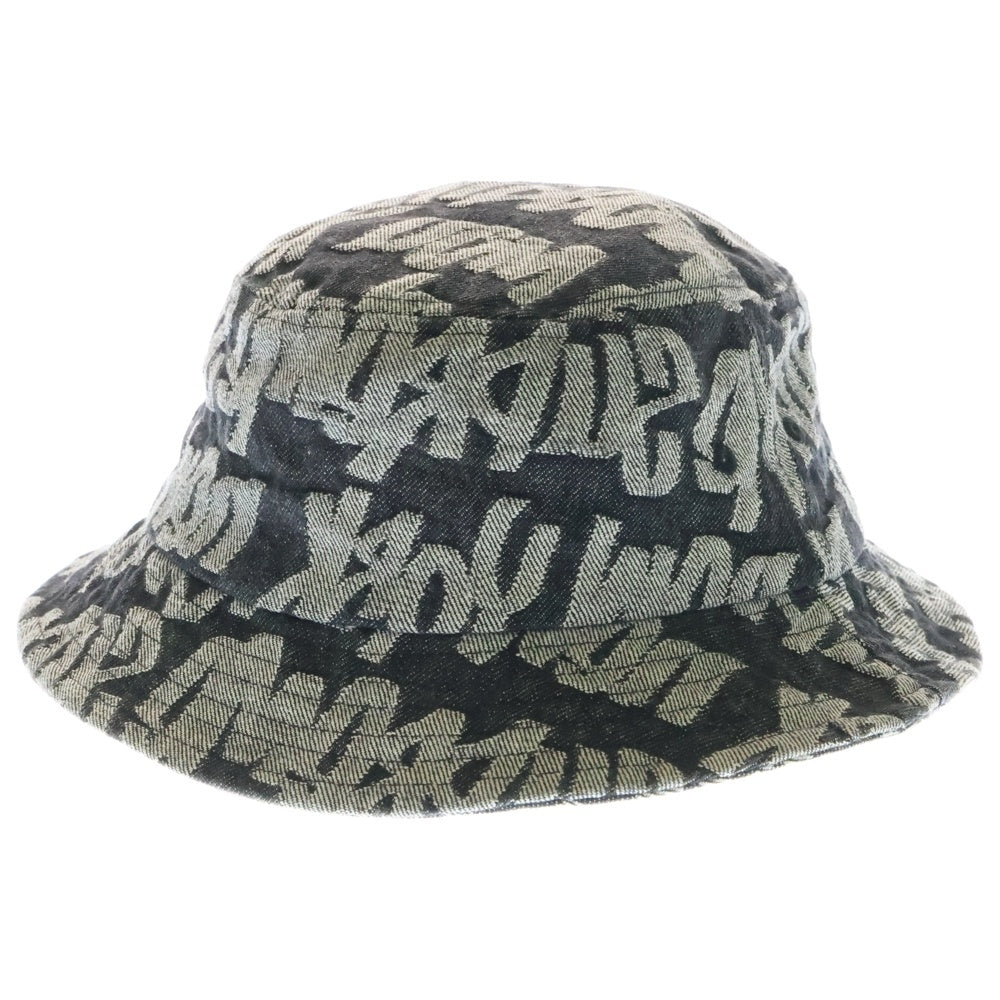 SUPREME(シュプリーム) 22SS Fat Tip Jacquard Denim Crusher デニムクラッシャーハット バケットハット 帽子 ブラック