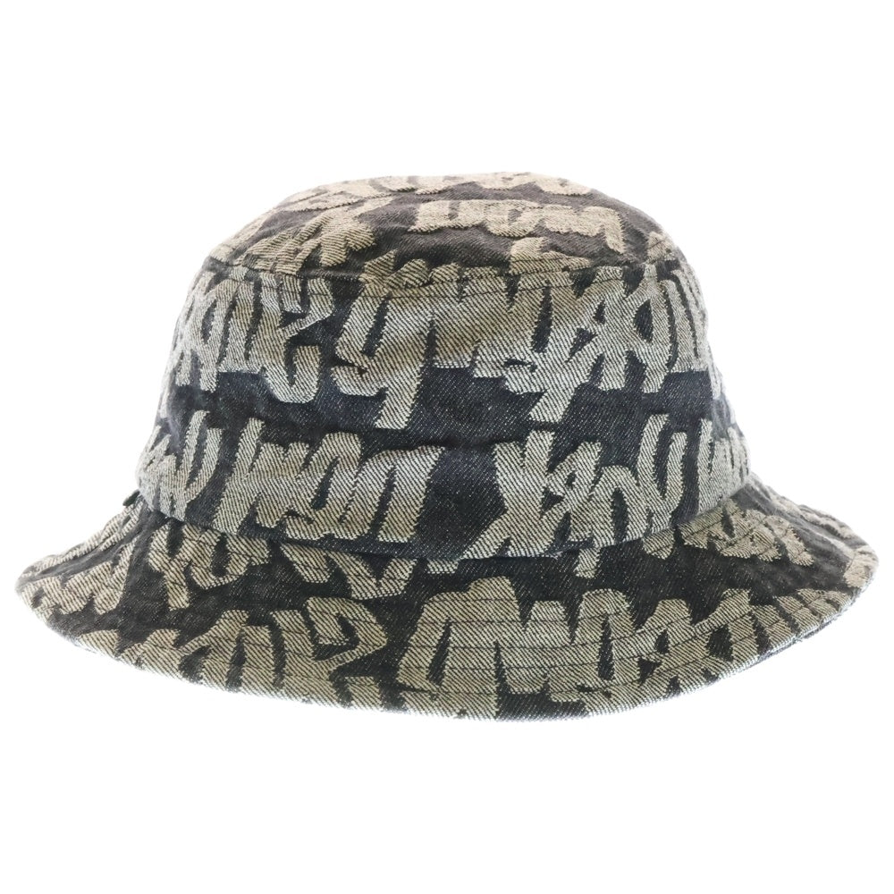 SUPREME(シュプリーム) 22SS Fat Tip Jacquard Denim Crusher デニムクラッシャーハット バケットハット 帽子 ブラック