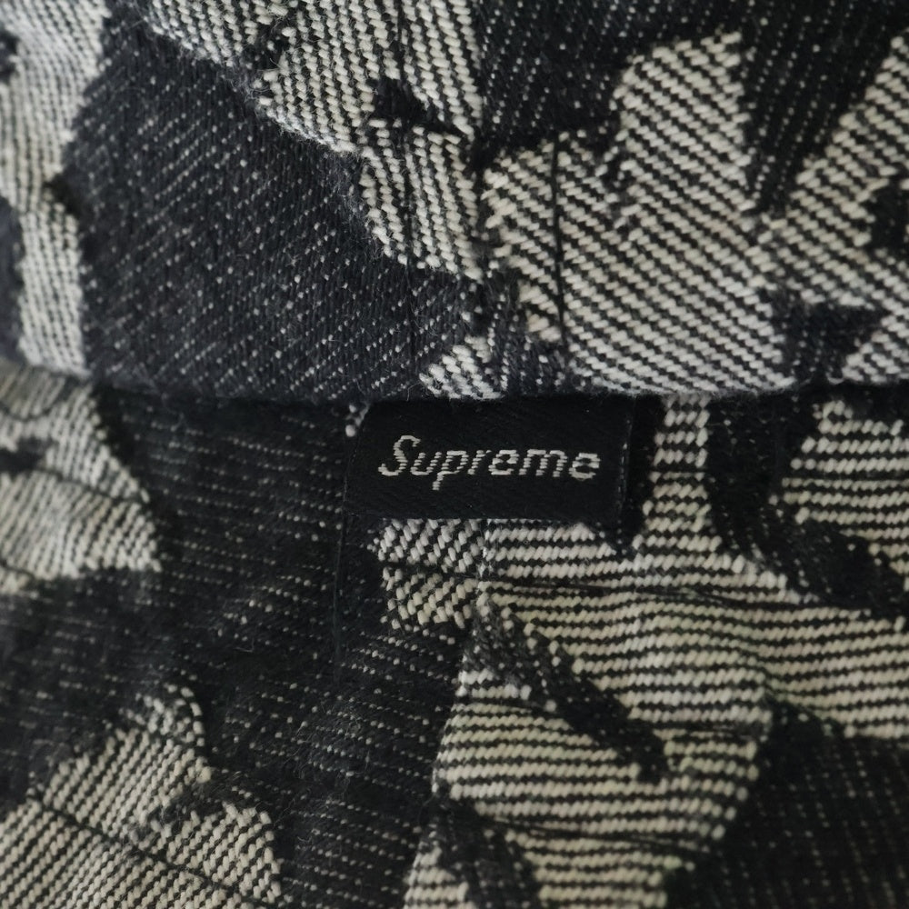 SUPREME(シュプリーム) 22SS Fat Tip Jacquard Denim Crusher デニムクラッシャーハット バケットハット 帽子 ブラック