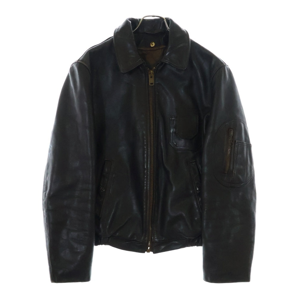 SCHOTT(ショット) 80's FLIGHT LEATHER JACKET フライトレザージャケット ジップアップレザーブルゾン ブラウン