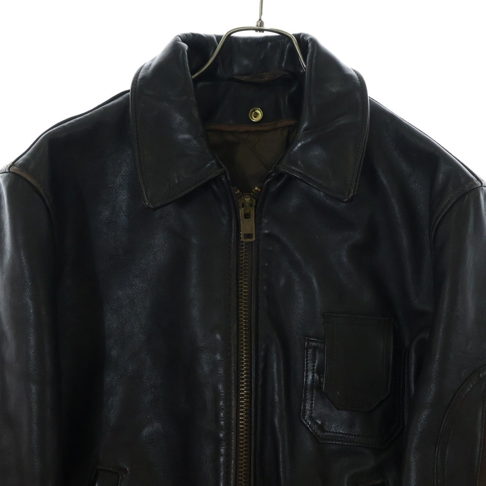 SCHOTT(ショット) 80's FLIGHT LEATHER JACKET フライトレザージャケット ジップアップレザーブルゾン ブラウン