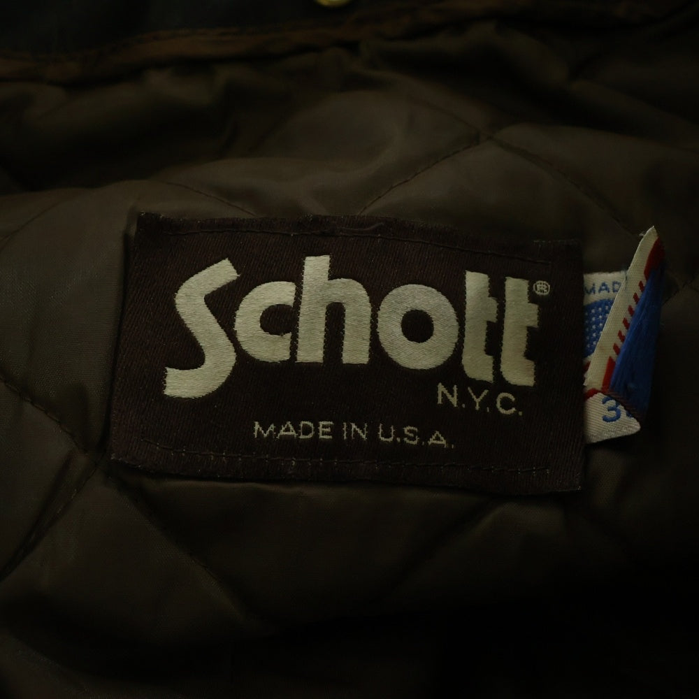 SCHOTT(ショット) 80's FLIGHT LEATHER JACKET フライトレザージャケット ジップアップレザーブルゾン ブラウン