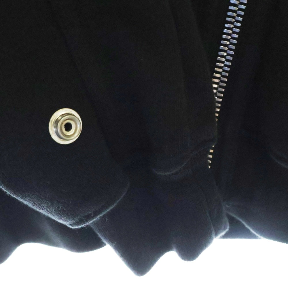 DRKSHDW(ダークシャドウ) SMALL GIMP HOODIE スタッズ装飾 フルジップアップスウェットパーカー フーディー ブラック DS01D1244 FES2