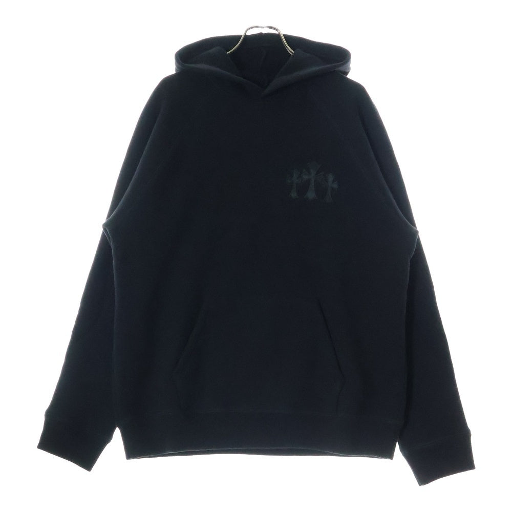 CHROME HEARTS(クロムハーツ) Y NOT CH LOGO CEMETERY CROSS HOODIE PULLOVER ワイノット セメタリーロゴ クロスパッチ プルオーバーパーカー スウェットパーカー ブラック