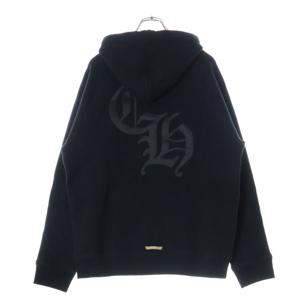 CHROME HEARTS(クロムハーツ) Y NOT CH LOGO CEMETERY CROSS HOODIE PULLOVER ワイノット セメタリーロゴ クロスパッチ プルオーバーパーカー スウェットパーカー ブラック