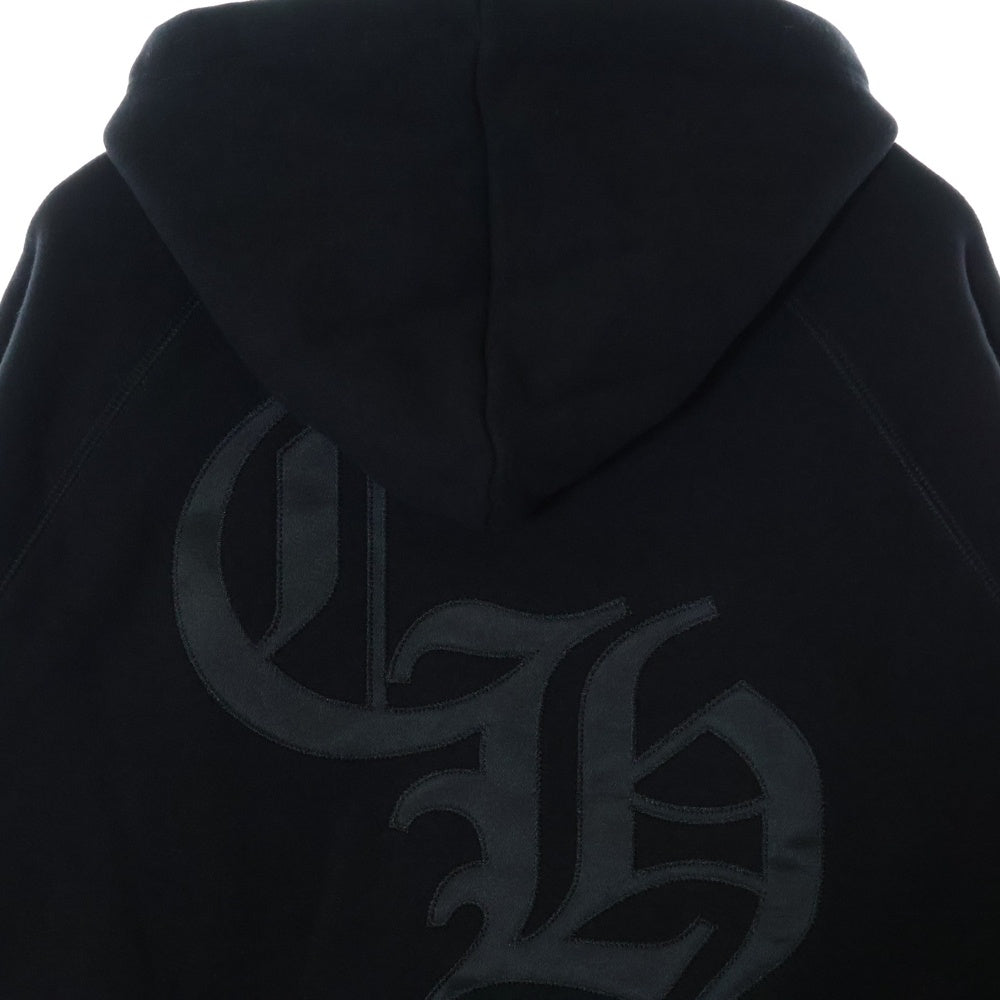 CHROME HEARTS(クロムハーツ) Y NOT CH LOGO CEMETERY CROSS HOODIE PULLOVER ワイノット セメタリーロゴ クロスパッチ プルオーバーパーカー スウェットパーカー ブラック