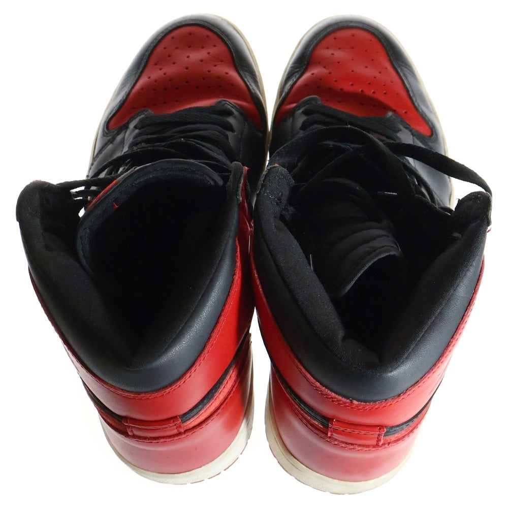 NIKE(ナイキ) 観賞用 2001年製 Air Jordan 1 Retro High Black Varsity Red/Bred エアジョーダン 1 レトロハイ ハイカットスニーカー 136066-061 US9/27cm