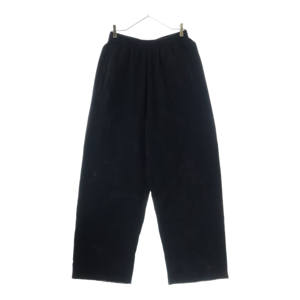 BALENCIAGA(バレンシアガ) 23AW ダーティー加工フリースロングパンツ フルレングスフリーススウェットパンツ 744513 TJQ32 ブラック