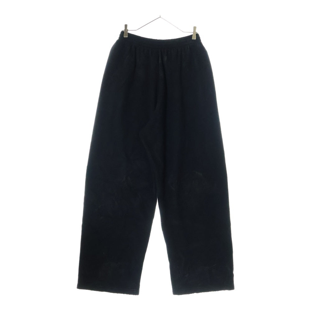 BALENCIAGA(バレンシアガ) 23AW ダーティー加工フリースロングパンツ フルレングスフリーススウェットパンツ 744513 TJQ32 ブラック