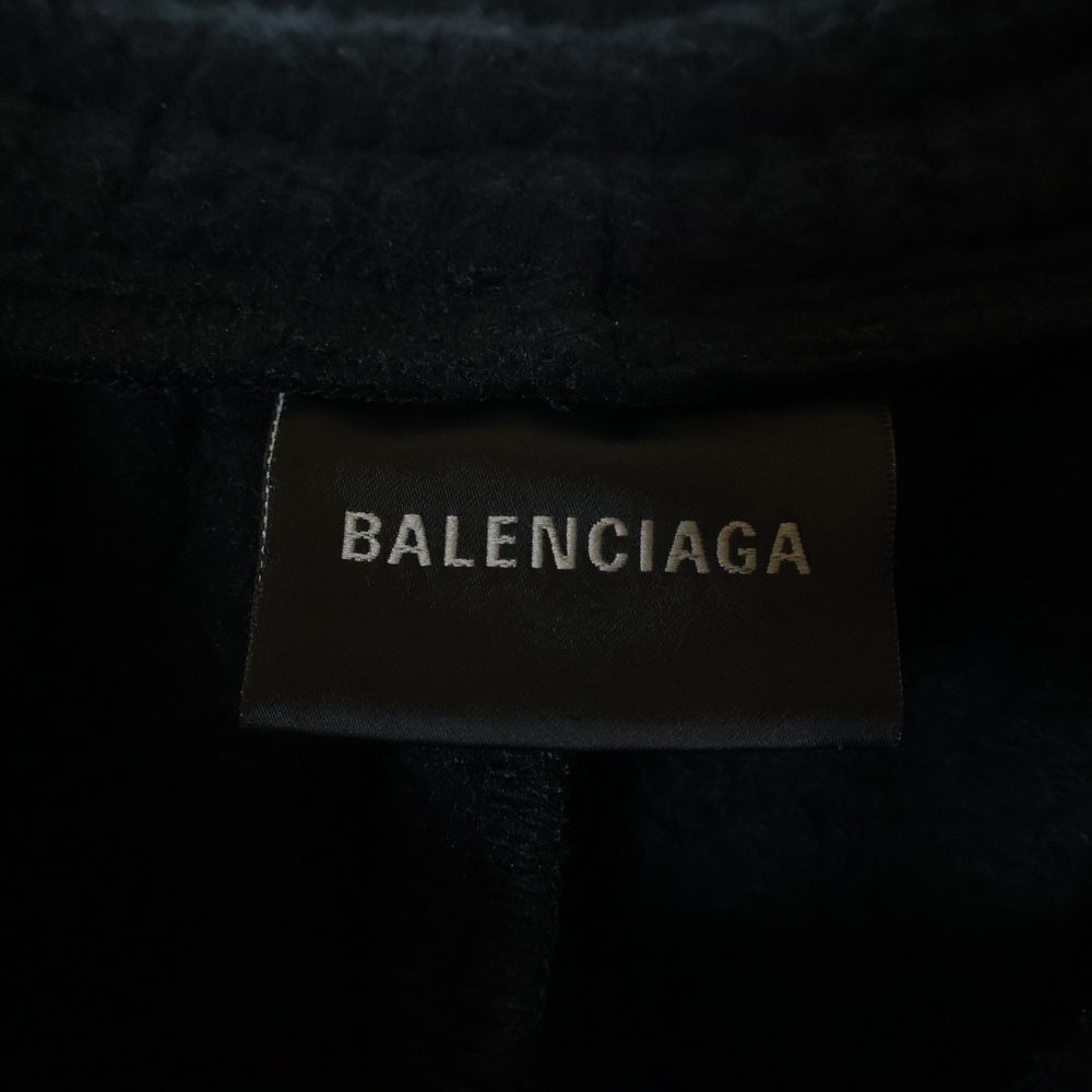 BALENCIAGA(バレンシアガ) 23AW ダーティー加工フリースロングパンツ フルレングスフリーススウェットパンツ 744513 TJQ32 ブラック