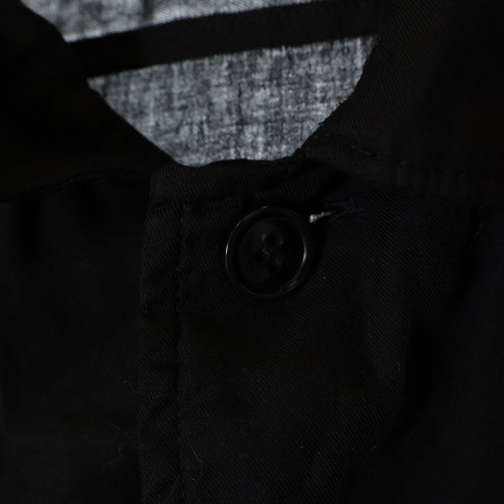 Y's for men(ワイズフォーメン) 25SS CELLULOSE VIYELLA SHIRT WITH OPEN COLLOR SHIRT セルロースビエラ オープンカラーロングシャツ ブラック MP-B14-205
