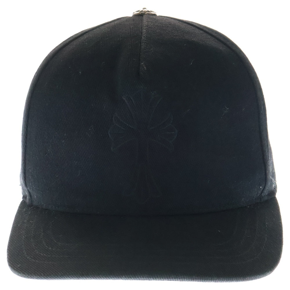 CHROME HEARTS(クロムハーツ) CROSS WAXED DENIM BASEBALL CAP クロス刺繍 デニム キャップ 帽子 ブラック