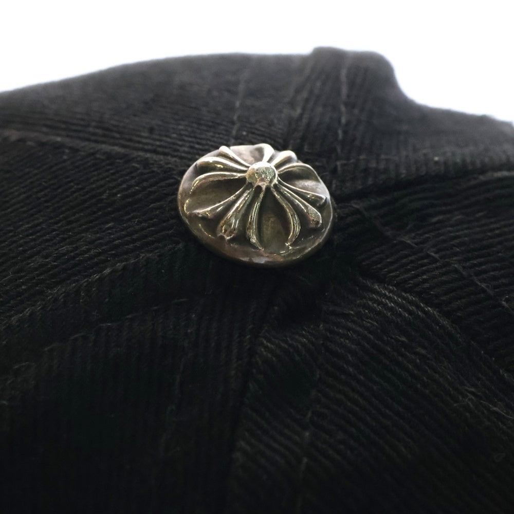 CHROME HEARTS(クロムハーツ) CROSS WAXED DENIM BASEBALL CAP クロス刺繍 デニム キャップ 帽子 ブラック