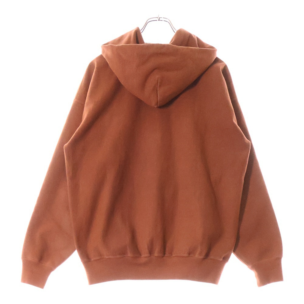 AURALEE(オーラリー) SUPER MILLED SWEAT ZIP PARKA ジップアップスウェットパーカー フーディー オレンジ A8AP03SM
