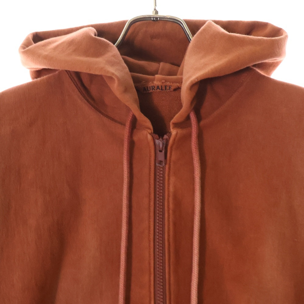 AURALEE(オーラリー) SUPER MILLED SWEAT ZIP PARKA ジップアップスウェットパーカー フーディー オレンジ A8AP03SM