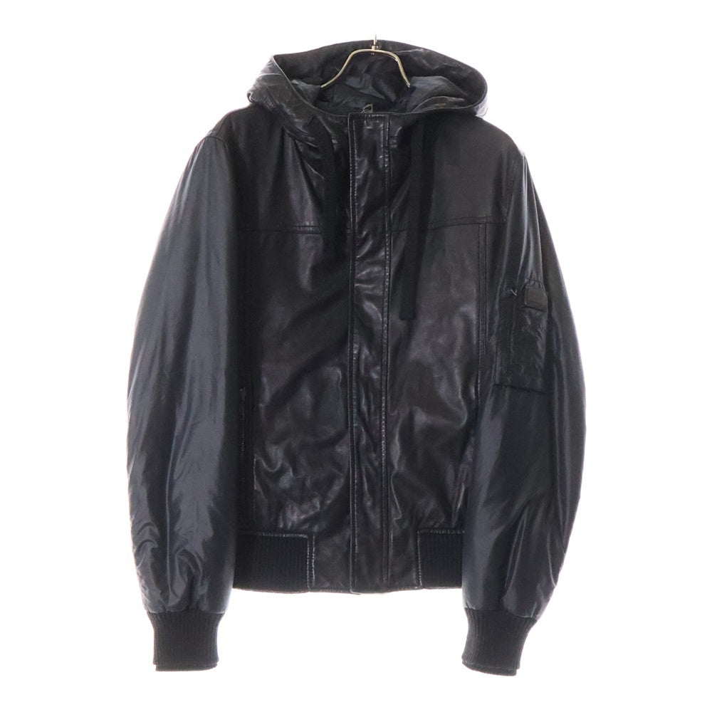 DOLCE & GABBANA(ドルチェアンドガッバーナ) アーム切り替え ジップアップフーディー ブラック G9X90G/G7OA1