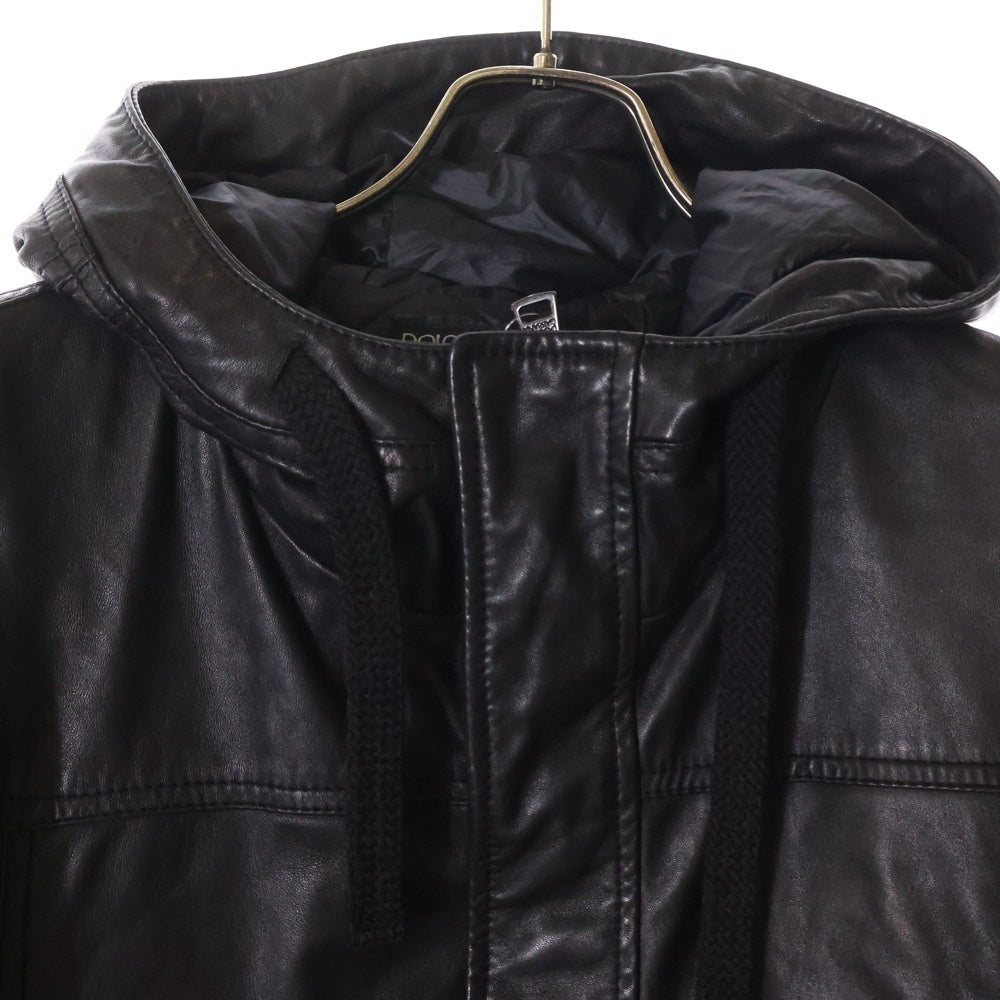 DOLCE & GABBANA(ドルチェアンドガッバーナ) アーム切り替え ジップアップフーディー ブラック G9X90G/G7OA1