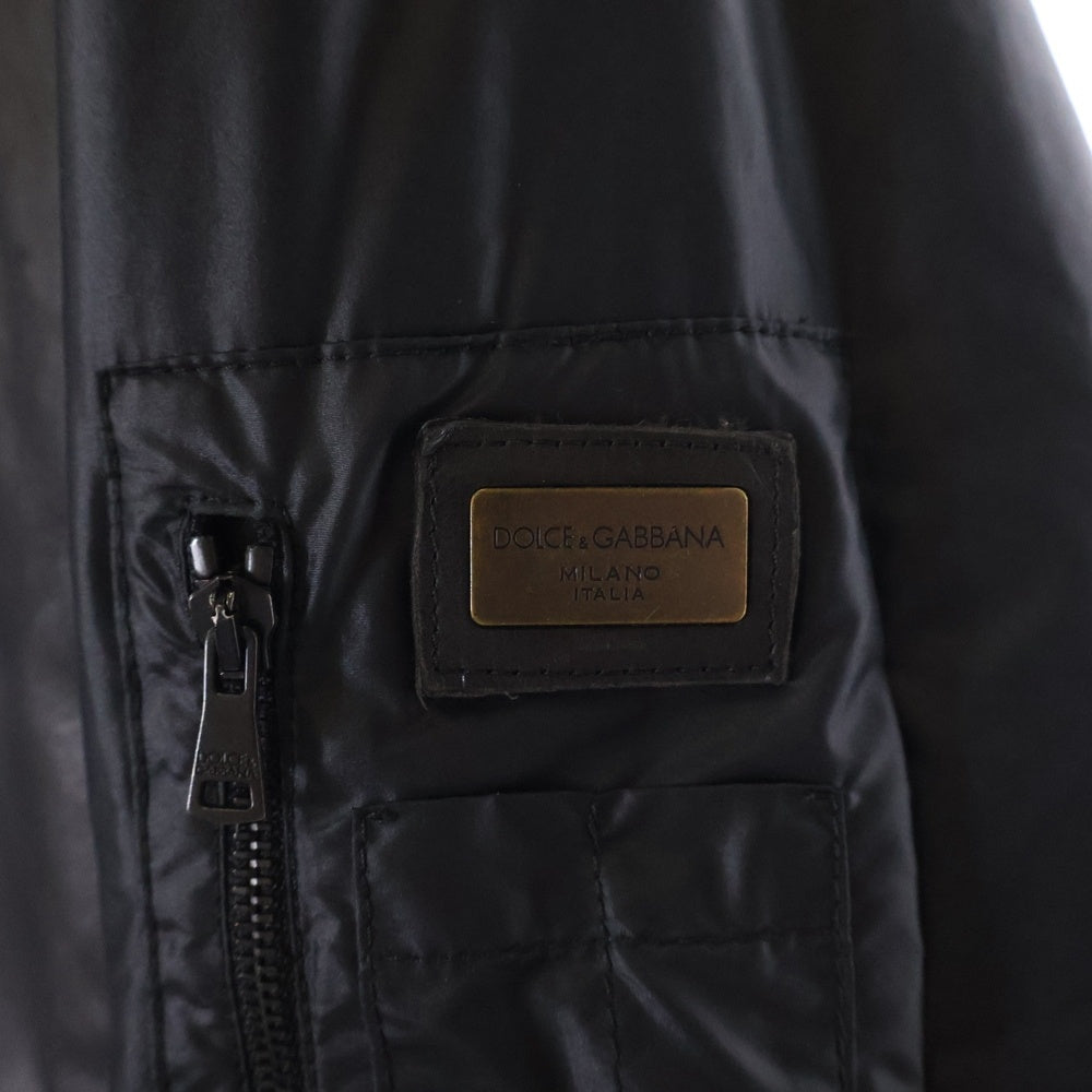 DOLCE & GABBANA(ドルチェアンドガッバーナ) アーム切り替え ジップアップフーディー ブラック G9X90G/G7OA1