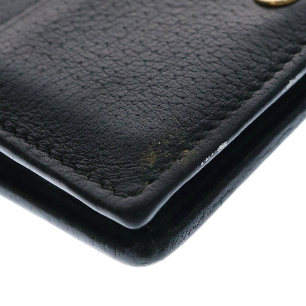 GUCCI(グッチ) GGマーモント レザーウォレット 二つ折り財布 ブラック 499788