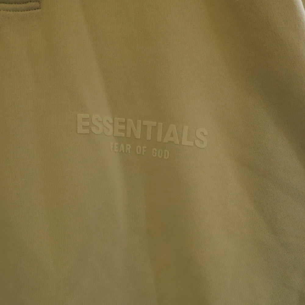 FEAR OF GOD ESSENTIALS(フィアオブゴッド エッセンシャルズ) HENLY RUGBY フェルトロゴ長袖ポロシャツ ラガーシャツ ベージュ
