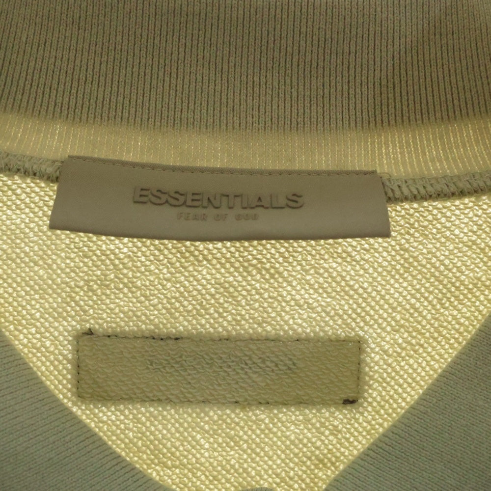 FEAR OF GOD ESSENTIALS(フィアオブゴッド エッセンシャルズ) HENLY RUGBY フェルトロゴ長袖ポロシャツ ラガーシャツ ベージュ