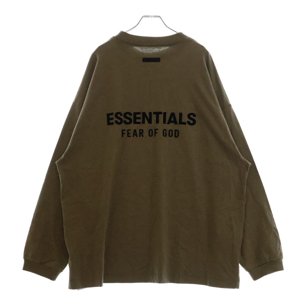 FEAR OF GOD ESSENTIALS(フィアオブゴッド エッセンシャルズ) L/S T-SHIRT ラバーロゴ 長袖Tシャツ ロンT グレー