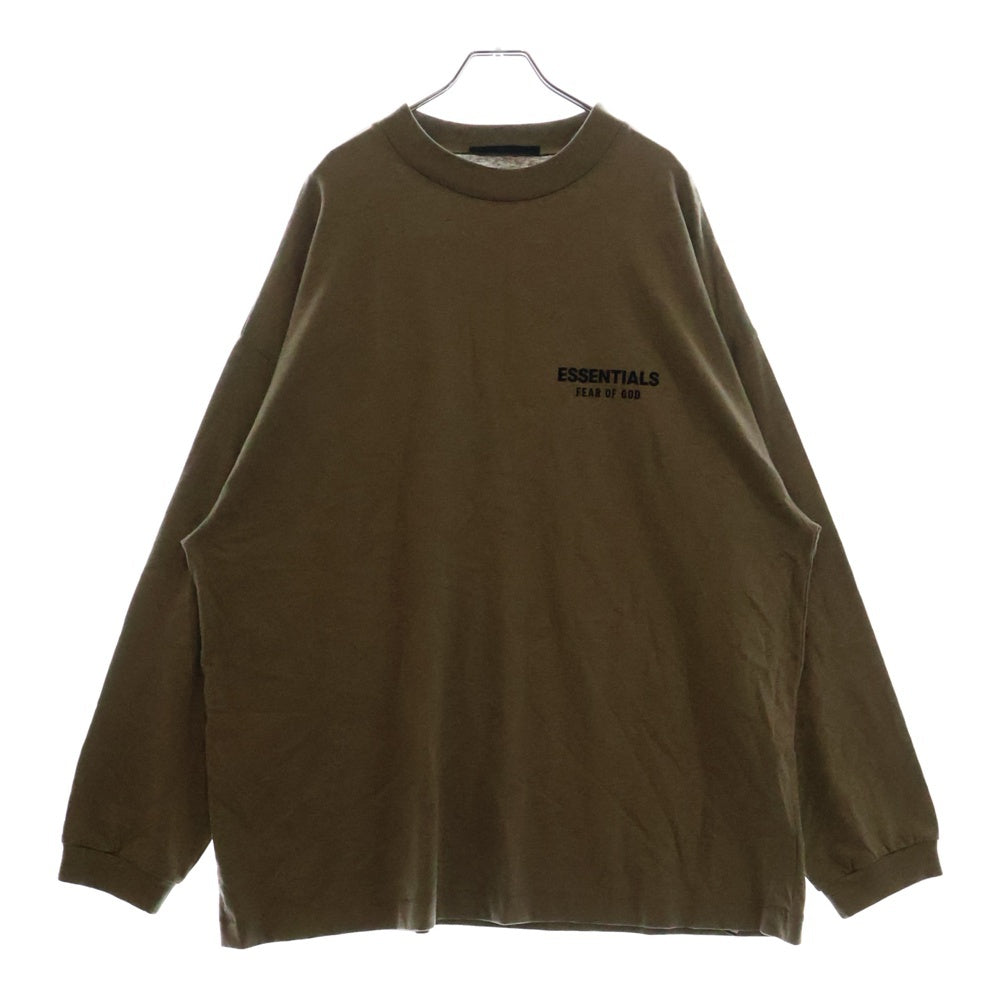 FEAR OF GOD ESSENTIALS(フィアオブゴッド エッセンシャルズ) L/S T-SHIRT ラバーロゴ 長袖Tシャツ ロンT グレー