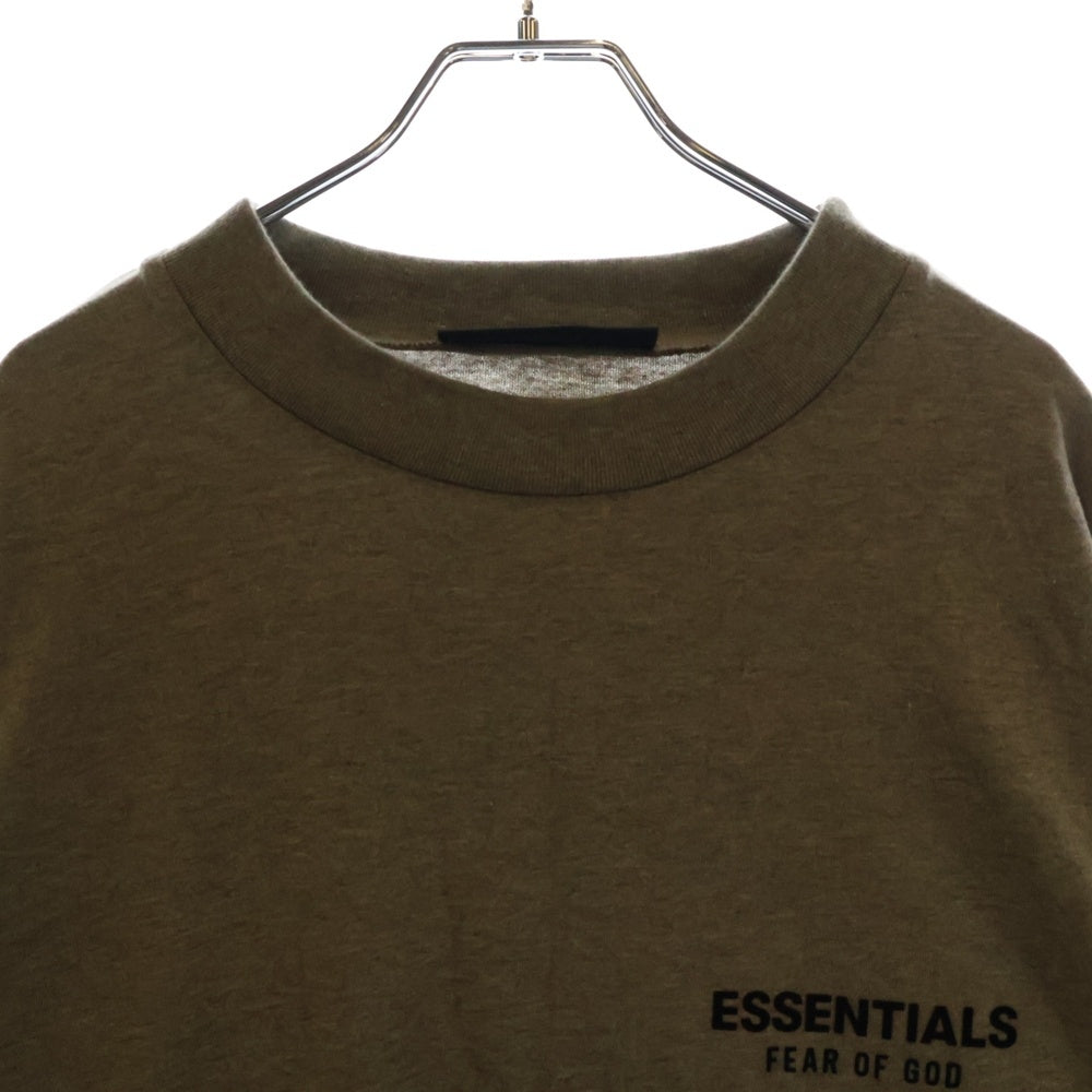 FEAR OF GOD ESSENTIALS(フィアオブゴッド エッセンシャルズ) L/S T-SHIRT ラバーロゴ 長袖Tシャツ ロンT グレー