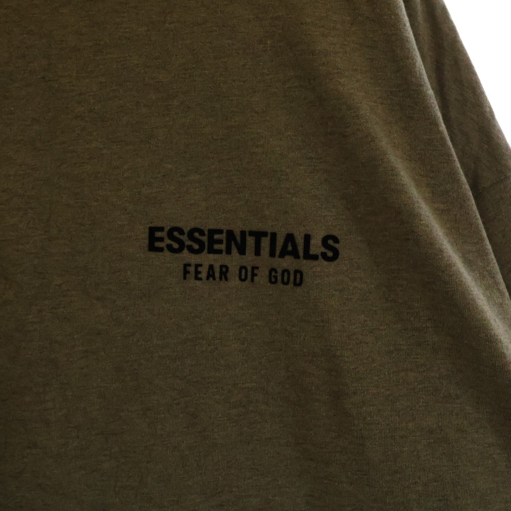 FEAR OF GOD ESSENTIALS(フィアオブゴッド エッセンシャルズ) L/S T-SHIRT ラバーロゴ 長袖Tシャツ ロンT グレー